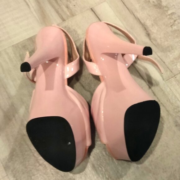 Baby Pink Pleaser Adore-709 Platform Stilettos - Picture 3 of 7